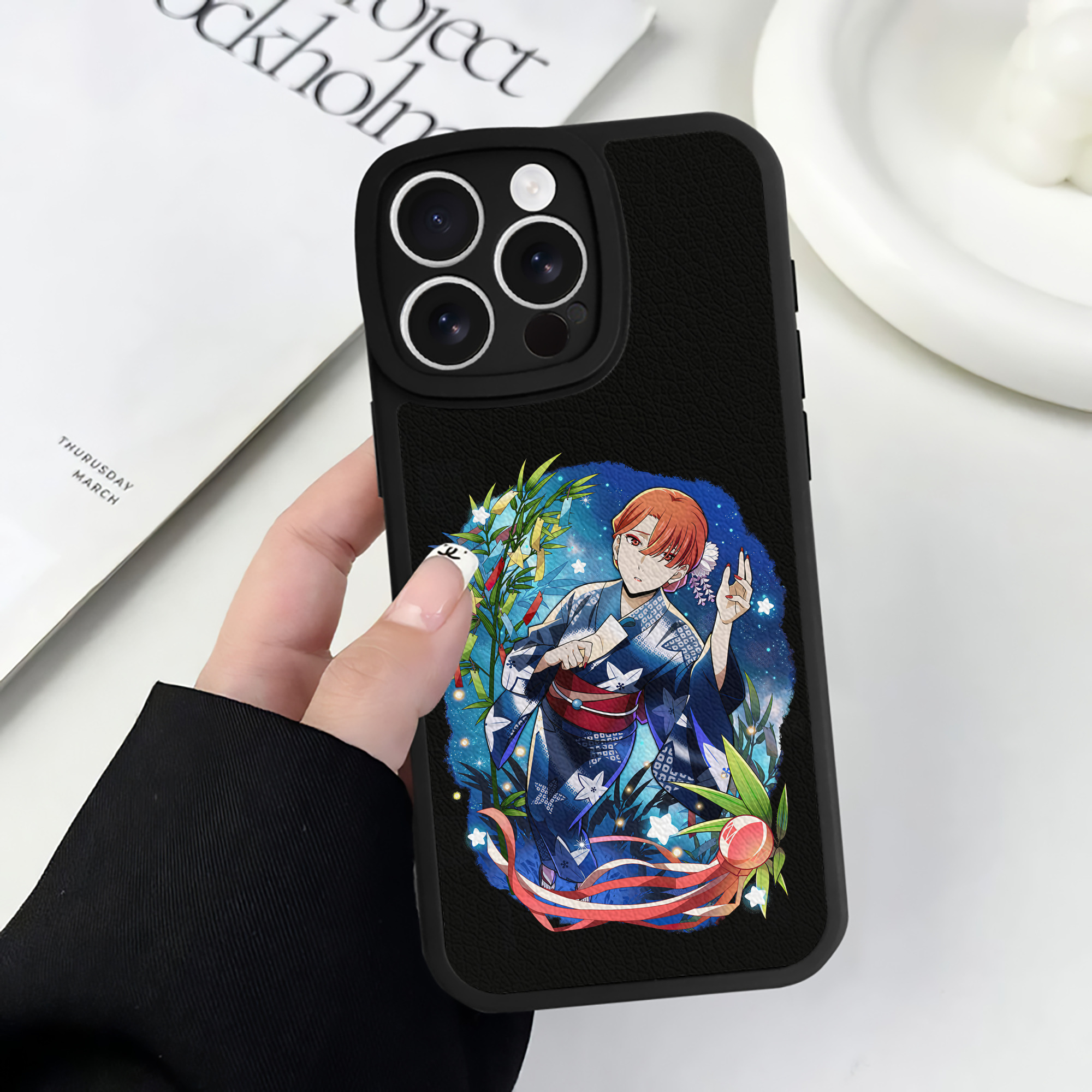 （画像用） 文豪ストレイドッグス Bungo Stray Dogs 【iPhone 16シリーズ対応】シリコンスマホケース（レザー調） 材質：シリコン